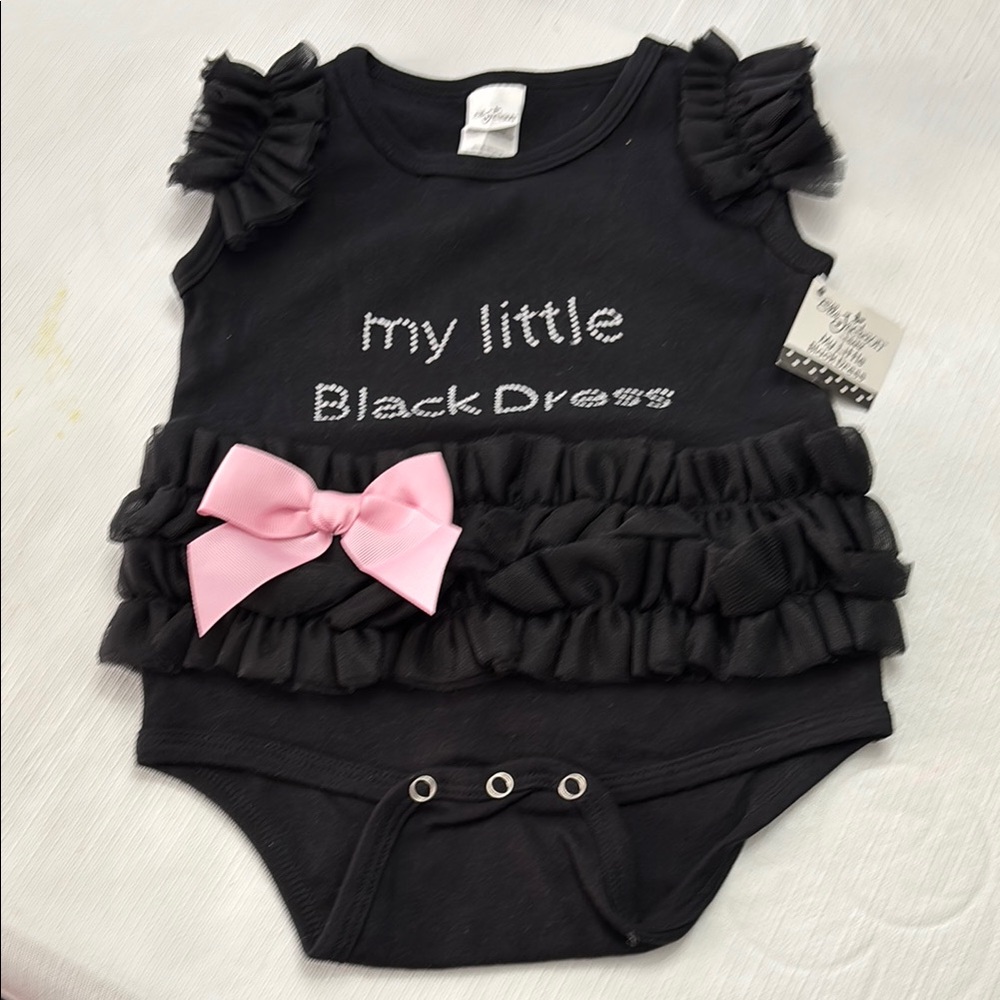 My Little Black Dress Baby Onesie by Ella Jackson 12-18 months NEW with tags